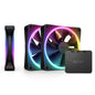 F120RGB Duo - 120mm Dual-Sided RGB Fan - Triple Pack (Black) w/RGB Controller - PuriLite
