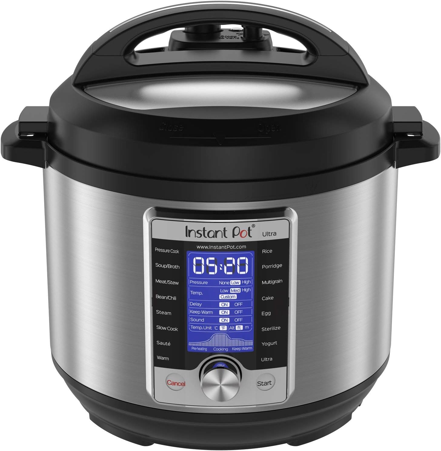 Instant Pot Ultra 60 Ultra 6 Qt 10-in-1 MultiUse Programmable Pressure Cooker, Slow Cooker, Rice Cooker, Yogurt Maker, Cake Maker, Egg Cooker, Saut ©, and more, Stainless Steel/Black - PuriLite