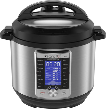 Instant Pot Ultra 60 Ultra 6 Qt 10-in-1 MultiUse Programmable Pressure Cooker, Slow Cooker, Rice Cooker, Yogurt Maker, Cake Maker, Egg Cooker, Saut ©, and more, Stainless Steel/Black - PuriLite