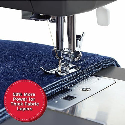 SINGER Heavy Duty 4432 High Speed Sewing Machine with Accessory Kit | Strong Motor With Enhanced Piercing Power, 110 Stitch Applications, Full Metal frame, 1-step Buttonhole & LED Light - PuriLite
