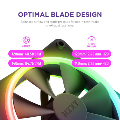 F120RGB Duo - 120mm Dual-Sided RGB Fan - Triple Pack (Black) w/RGB Controller - PuriLite