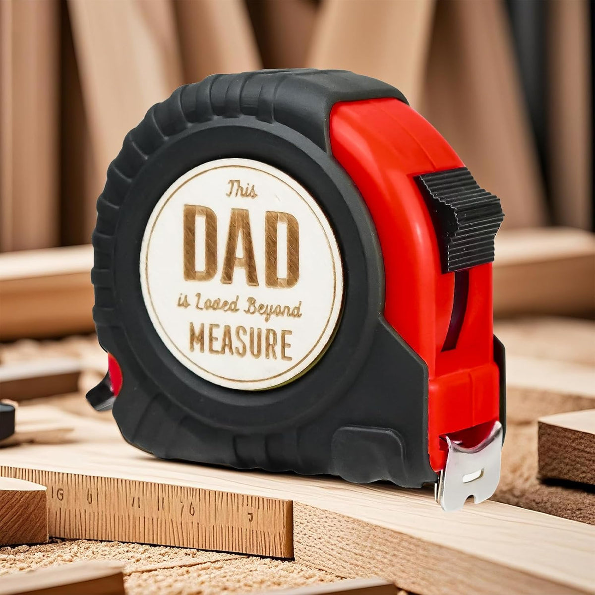 Father's Day Gifts for Dad, Personalized Engraved Tape Measure, Christmas Birthday Fathers Day Gift Ideas from Daughter Son, Woodworking Carpenter Tool Gifts for Men Step Dad - PuriLite