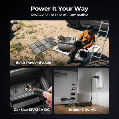 BougeRV 12V Portable Refrigerator 30 Quart Car Compressor Freezer Fridge,12/24V DC 110~240 Volt AC,-7℉~50℉ for Truck Van RV Jeep Camper SUV Boat,Travel Camping Road Trips Tailgating - PuriLite