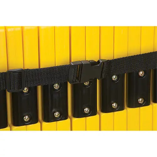 Portable Mobile Barrier, 40" H x 13' L, Yellow - PuriLite