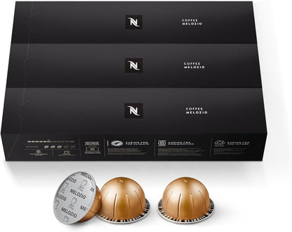 Nespresso Capsules Vertuo, Melozio, Medium Roast Coffee, 10 Count (Pack of 3) Coffee Pods, Brews 7.8oz. - PuriLite