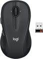 Logitech M510 Wireless Computer Mouse for PC with USB Unifying Receiver - Graphite - PuriLite