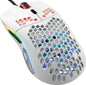 Glorious Model O- (Minus) Compact Wired Gaming Mouse - 58g Superlight Honeycomb Design, RGB, Pixart 3360 Sensor, Ambidextrous, Omron Switches - Matte White - PuriLite