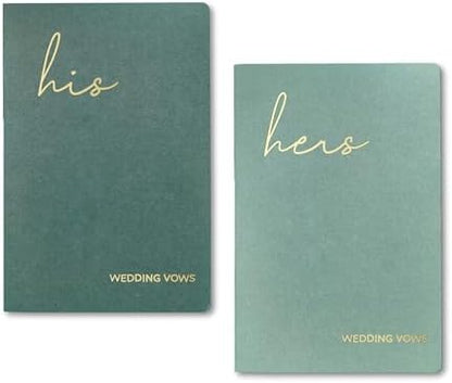 GroomBrideGifts Wedding Vow Book for His and Hers, Soft Touch, Perfectly Sized Bride and Groom Vow Books, Wedding Essentials, Wedding Registry Ideas, His and Hers Gifts - PuriLite