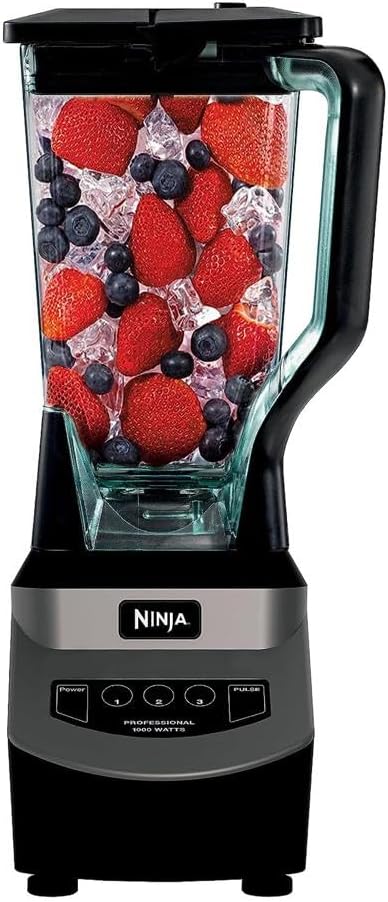 Ninja NJ601AMZ Professional Blender with 1000-Watt Motor & 72 oz Dishwasher-Safe Total Crushing Pitcher for Smoothies, Shakes & Frozen Drinks, Black - PuriLite