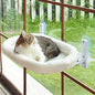 AMOSIJOY Cordless Cat Window Perch, Cat Hammock for Window with 4 Strong Suction Cups, Solid Metal Frame and Soft Cover, Foldable Cat Beds for Indoor Cats… - PuriLite