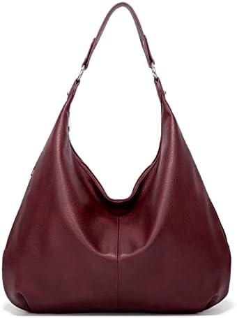 Ashioup Hobo Bags for Women Soft PU Leather Shoulder Bag Vintage Slouchy Handbag with Zipper - PuriLite