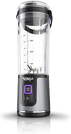 Ninja Blast Portable Blender, Cordless, 18oz. Vessel, Personal Blender for Shakes & Smoothies, BPA Free, Leakproof Lid, USB-C Rechargeable, Black, BC151BKC (Canadian Version) - PuriLite