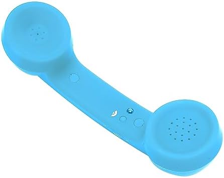 Qiilu Retro Telephone Handset for Mobile Phones - Rechargeable Radiation Proof Handset Receiver with USB Charging (Red) - PuriLite