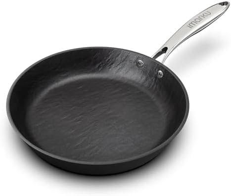 imarku Non Stick Frying Pans - 10 inch Frying Pan Nonstick Skillet, Egg Pan Omelette with Cool Stainless Steel Handle, Dishwasher Safe, Free of PFAS&PFOA, Easy Cleanup, Gifts for Men and Women - PuriLite