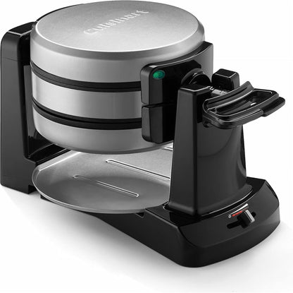 Cuisinart WAF-F40 Double Flip Belgian Waffle Maker, 1400 watts, New Black/Stainless - PuriLite