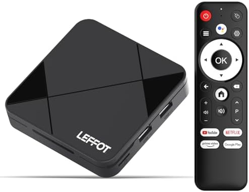 LEFFOT Android TV Box 2025,4K UHD Steaming Devices for TV,2GBRAM + 8GBROM,with HDR10,2.4G&5G WIFI6,BT 5.0,Smat TV Box RK3518 - PuriLite