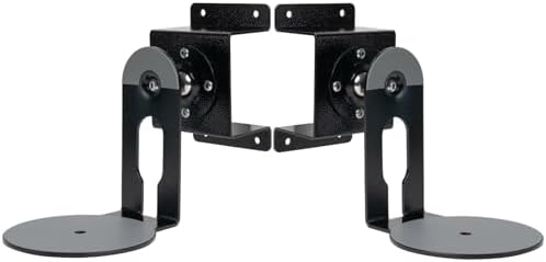 Fbyuitap 2 Pack Metal Wall Mount Compatible with Sonos Era 100, Adjustable Swivel Wall Mount Bracket Speaker Stand, (Black) - PuriLite