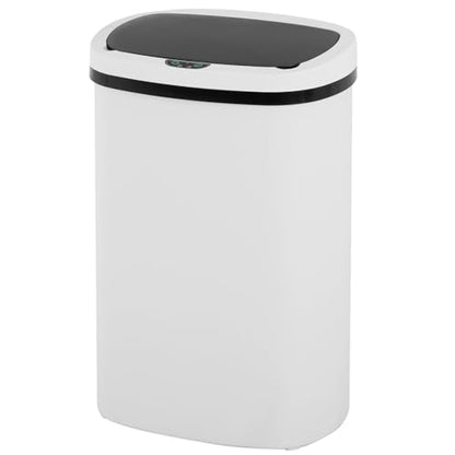 13 Gallon 50 Liter Garbage Can Kitchen Trash Can with Lid Automatic Sensor Touch Free Stainless Steel Waste Bin for Bathroom Bedroom Home Office,Black - PuriLite