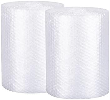 Bubble Cushioning Wrap Rolls 2-Pack,Easy to Tear Small Bubble Thicker & Durable for Packing Delivering & Moving Perforated every 12in 12 Inchx72 Feet Total (white),MR011902 - PuriLite