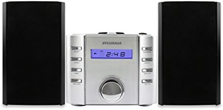 Sylvania SRCD804BT CD Microsystem with Radio & Bluetooth, Black - PuriLite