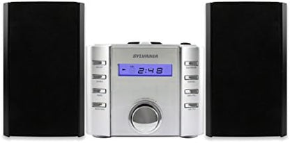 Sylvania SRCD804BT CD Microsystem with Radio & Bluetooth, Black - PuriLite