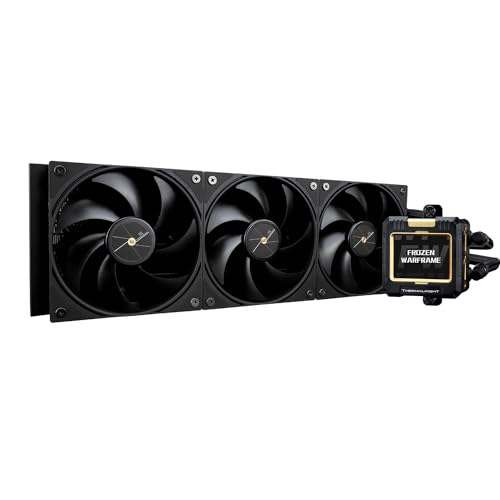 Thermalright FW 360 Black ARGB-360mm AIO CPU Liquid Cooler,IPS LCD Screen with 320 * 240 Resolution,for AM5/Intel LGA1700,‘2.4 inch’Magnet-Absorbent LCD Screen for Images -Black - PuriLite