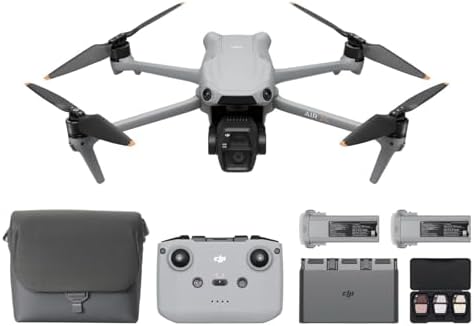 DJI Air 3S Fly More Combo (RC 2 Screen Remote Controller), Drone with 1" CMOS Wide-Angle & Medium Tele Camera for Adults, 4K/60fps, Omnidirectional Sensing & 3 Batteries for Extended Flight Time - PuriLite