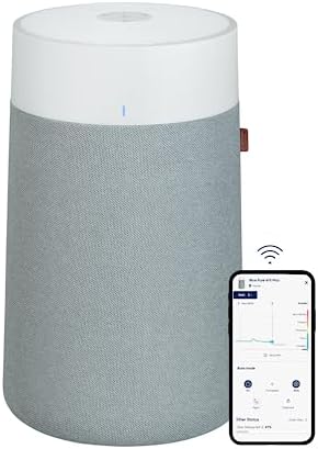 BLUEAIR Air Purifiers for Medium Rooms, Bedroom, Kitchen, Cleans 1,858 sqft in one hour, HEPASilent Smart Air Cleaner for Home, Pets, Allergies, Dust, Mold, Smoke - Blue Pure 311i Max - PuriLite