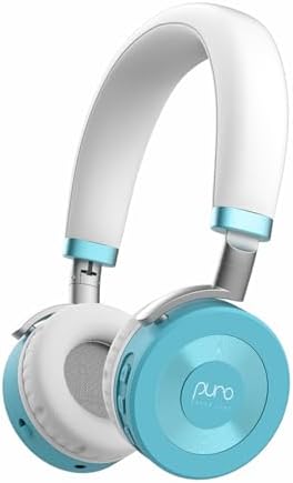 JuniorJam Plus Volume Limiting Headphones for Kids, Foldable & Adjustable Bluetooth Headphones, 22-Hour Battery Life USB-C Charging (Black) - PuriLite