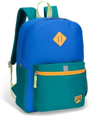 Roots Kids Lightweight Backpack — Made from 100% Recycled Fabrics with Rain Flap, Bottle Pocket, Reflective Accent, and Back Padding — 22.5 litres, Pink & Purple - PuriLite