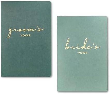 GroomBrideGifts Wedding Vow Book for His and Hers, Soft Touch, Perfectly Sized Bride and Groom Vow Books, Wedding Essentials, Wedding Registry Ideas, His and Hers Gifts - PuriLite
