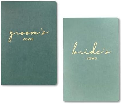 GroomBrideGifts Wedding Vow Book for His and Hers, Soft Touch, Perfectly Sized Bride and Groom Vow Books, Wedding Essentials, Wedding Registry Ideas, His and Hers Gifts - PuriLite
