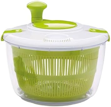 koaunert Large Salad with Non-Slip Base Durable and Practical Stainless Steel Salad Spinners Salad Spinners Collapsible, Stainless Steel - PuriLite