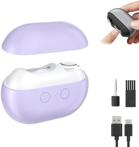 Fanyil Easyclip Smart Nail Clipper, 3-in-1 Electric Nail Clipper, with LED Light and Debris Collector, Portable, Suitable for Home Travel and Gift Giving (Pink) - PuriLite