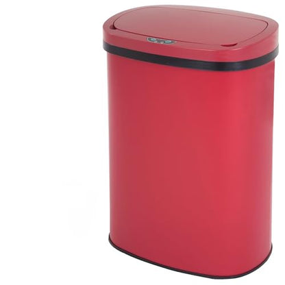 13 Gallon Sensor Garbage Can Stainless Steel Kitchen Garbage Can with Lid Antomatic Garbage can for Kitchen Office Bedroom Bathroom Living Room,Black - PuriLite