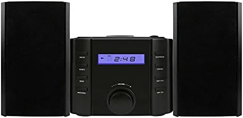 Sylvania SRCD804BT CD Microsystem with Radio & Bluetooth, Black - PuriLite
