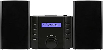 Sylvania SRCD804BT CD Microsystem with Radio & Bluetooth, Black - PuriLite