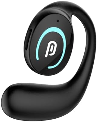 Sunffice Open Ear Bluetooth 5.3 Earpiece,Single-Ear Headset Hands-Free Earphones with Earhook,Noise-Cancellation Stereo Sound Sports Earbud for Office Driving Calling Compatible Android/iPhone(Black) - PuriLite