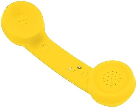 Qiilu Retro Telephone Handset for Mobile Phones - Rechargeable Radiation Proof Handset Receiver with USB Charging (Red) - PuriLite