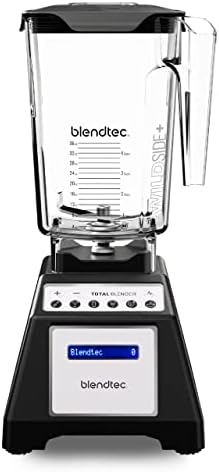 Blendtec Total Classic Original Blender - WildSide+ Jar (90 oz) - Professional-Grade Power - 6 Pre-programmed Cycles - 10-speeds - Black - PuriLite