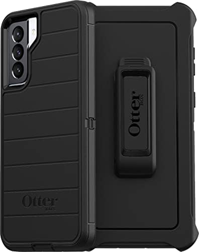 OtterBox Defender Series Rugged Case & Holster for Samsung Galaxy S21 5G (ONLY) Non-Retail Packaging - Black - with Microbial Defense - PuriLite