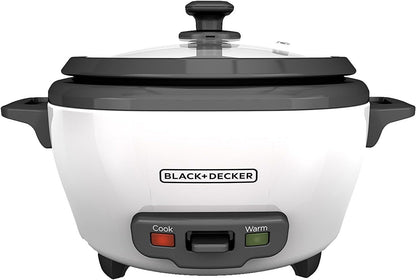 BLACK+DECKER 2-in-1 Rice Cooker & Food Steamer - 6-Cup Capacity, Automatic Keep Warm, Nonstick Bowl, Steaming Basket - Effortless Cooking - PuriLite