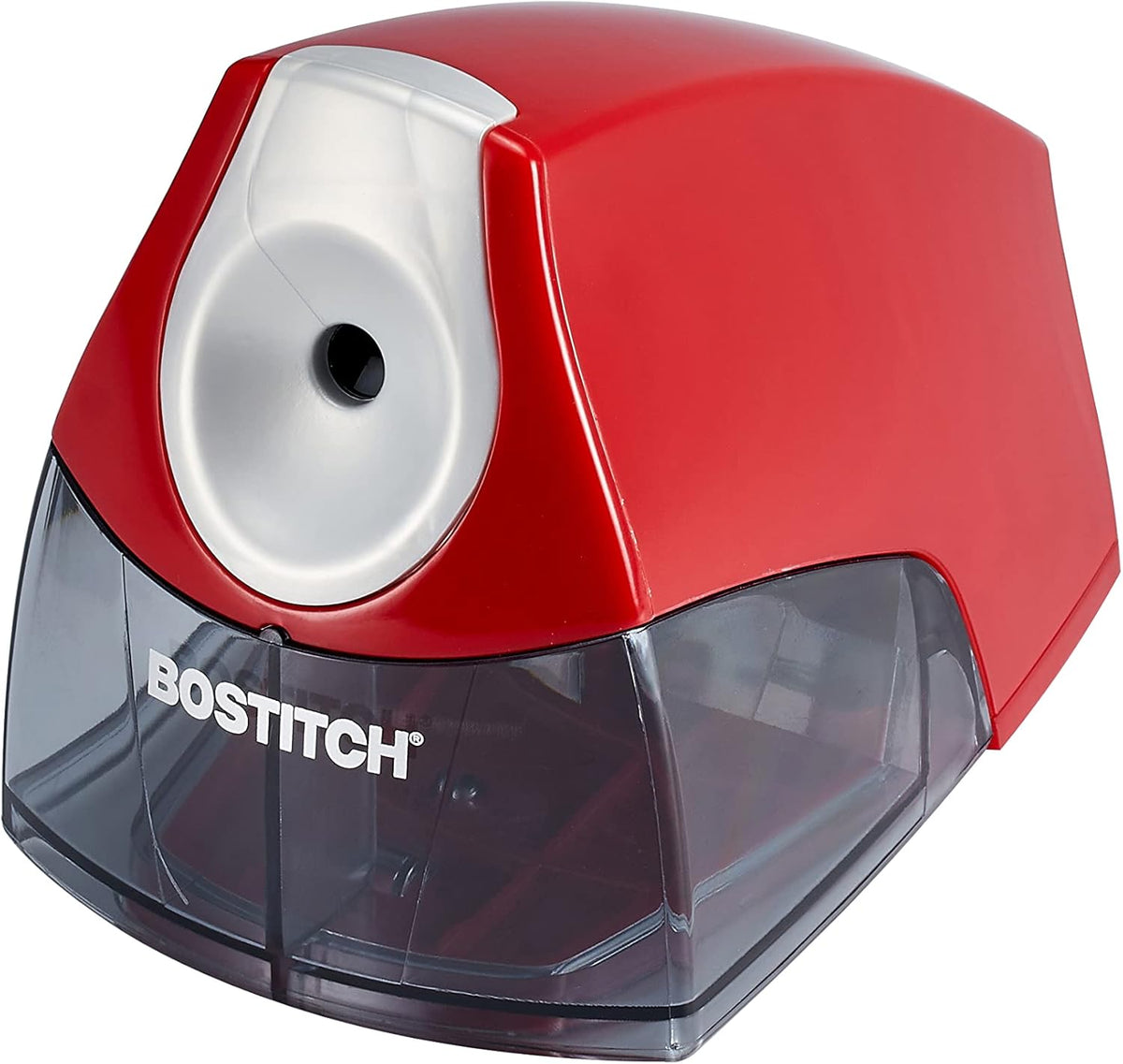 Bostitch Office Personal Electric Pencil Sharpener, Powerful Stall-Free Motor, High Capacity Shavings Tray, Red (EPS4-RED) - PuriLite