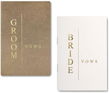 GroomBrideGifts Wedding Vow Book for His and Hers, Soft Touch, Perfectly Sized Bride and Groom Vow Books, Wedding Essentials, Wedding Registry Ideas, His and Hers Gifts - PuriLite