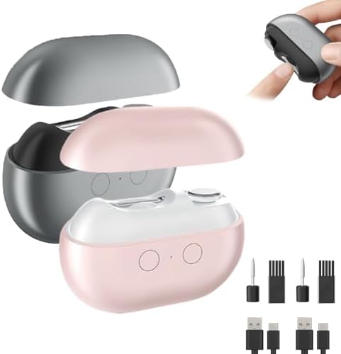Fanyil Easyclip Smart Nail Clipper, 3-in-1 Electric Nail Clipper, with LED Light and Debris Collector, Portable, Suitable for Home Travel and Gift Giving (Pink) - PuriLite