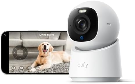 eufy Indoor Cam E30 | 4K UHD Smart Indoor Security Camera with 360° Pan & Tilt, AI Detection & Color Night Vision