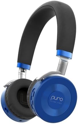 JuniorJam Plus Volume Limiting Headphones for Kids, Foldable & Adjustable Bluetooth Headphones, 22-Hour Battery Life USB-C Charging (Black) - PuriLite