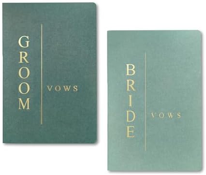 GroomBrideGifts Wedding Vow Book for His and Hers, Soft Touch, Perfectly Sized Bride and Groom Vow Books, Wedding Essentials, Wedding Registry Ideas, His and Hers Gifts - PuriLite