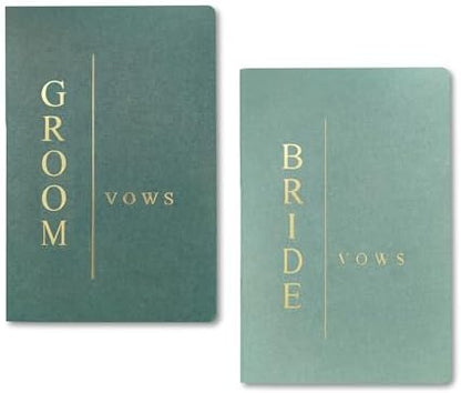 GroomBrideGifts Wedding Vow Book for His and Hers, Soft Touch, Perfectly Sized Bride and Groom Vow Books, Wedding Essentials, Wedding Registry Ideas, His and Hers Gifts - PuriLite