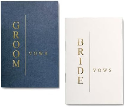 GroomBrideGifts Wedding Vow Book for His and Hers, Soft Touch, Perfectly Sized Bride and Groom Vow Books, Wedding Essentials, Wedding Registry Ideas, His and Hers Gifts - PuriLite